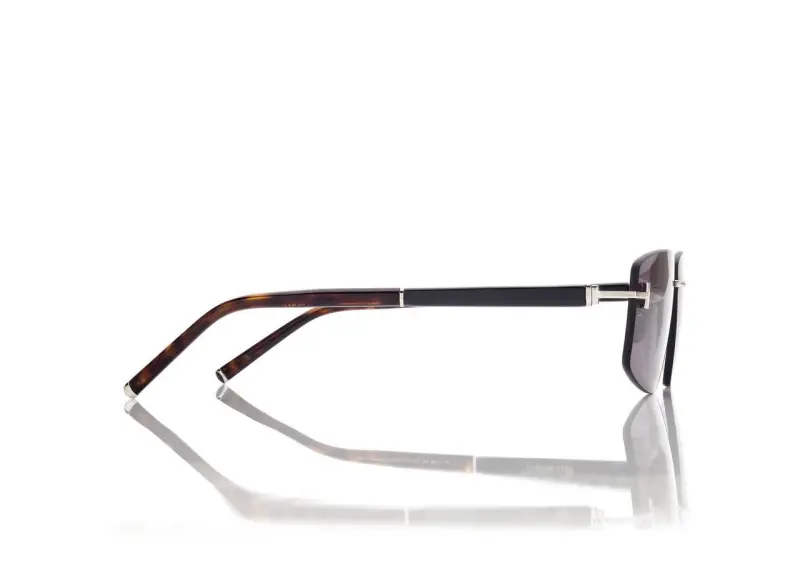 SQUARE TITANIUM AND HORN SUNGLASSES online